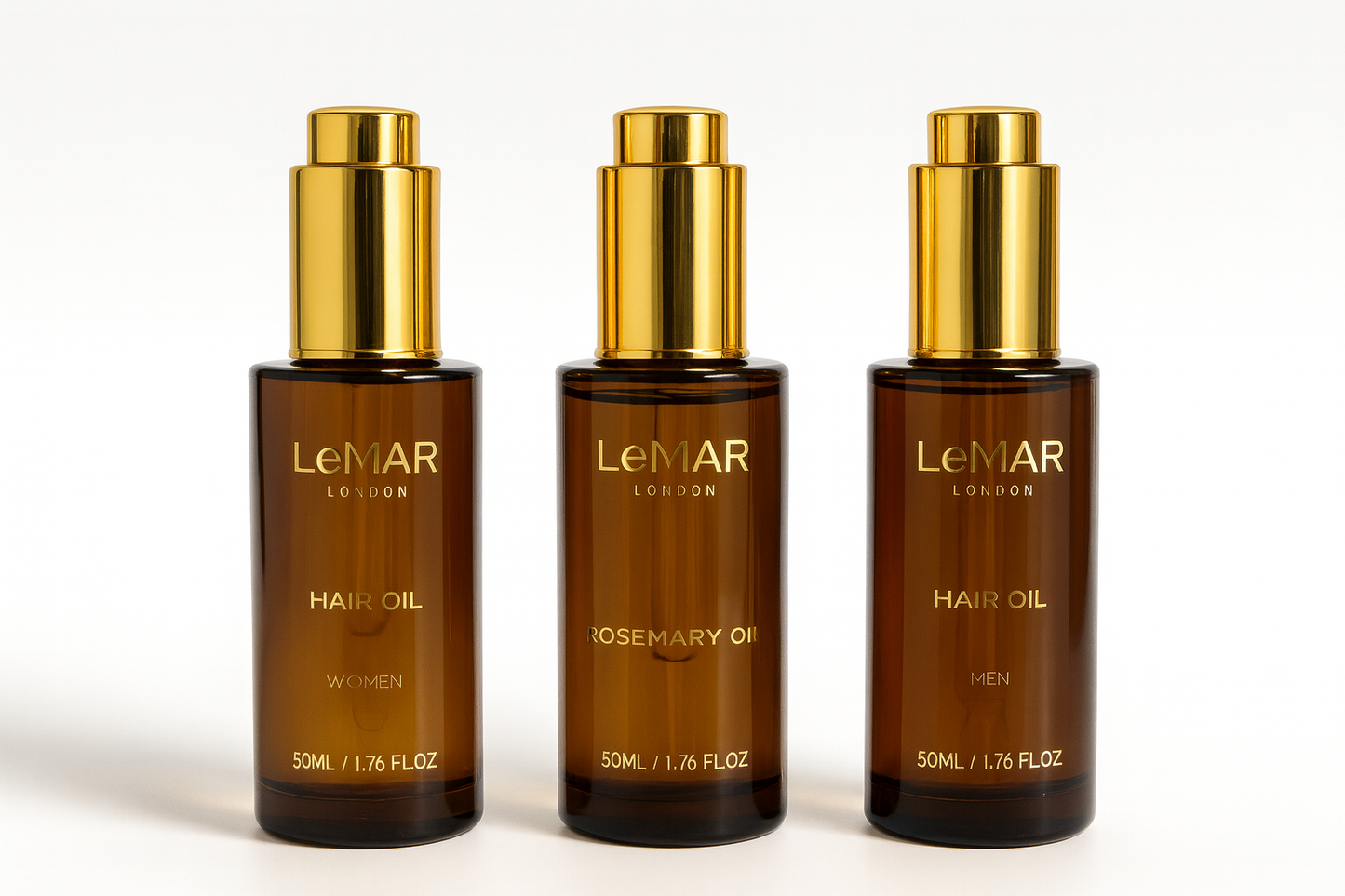 Lemar Men's Hair Oil, Women's Hair Oil & Rosemary Oil Mix Bundle