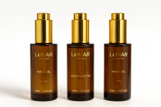 Lemar Men's Hair Oil, Women's Hair Oil & Rosemary Oil Mix Bundle